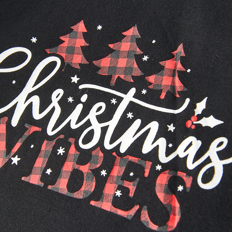 (In Stock E35-3-2)Girls Christmas Print Outfit Set