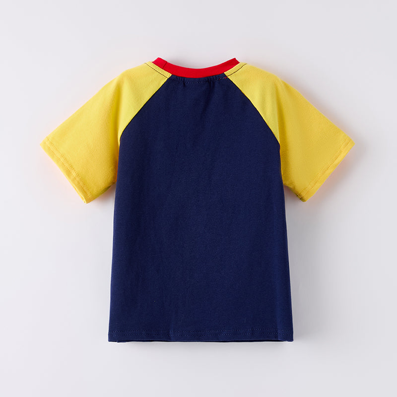 (In Stock)Boys Spring and Summer Bus Print Top