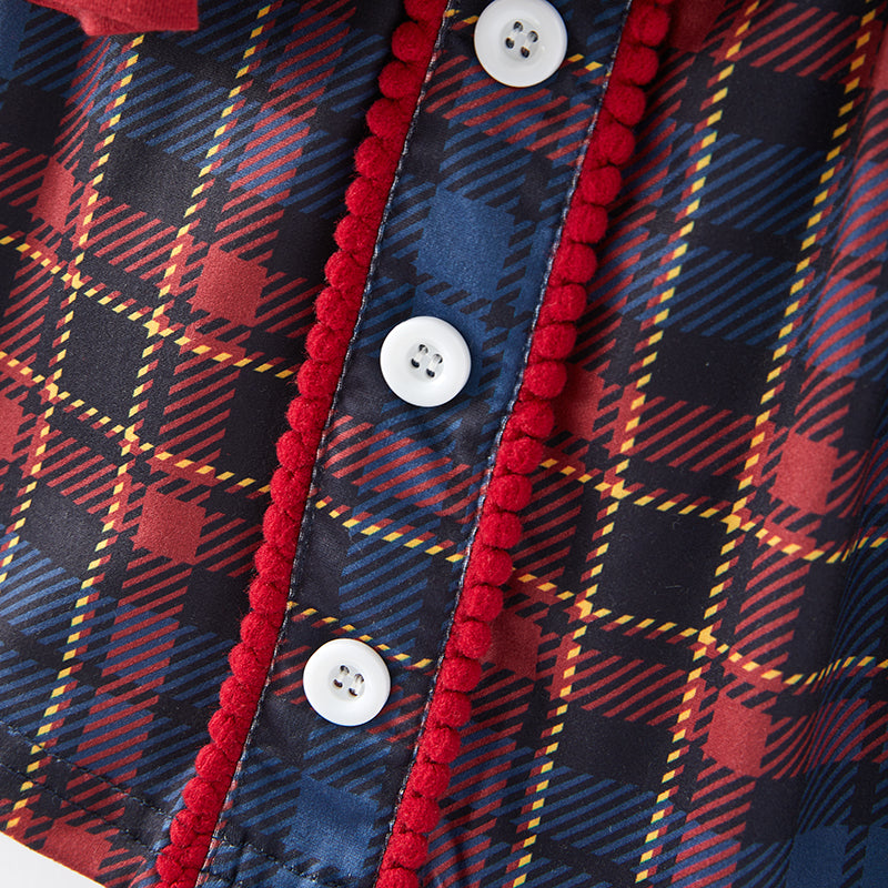 (In Stock E35-6-2)Girls Christmas Believe Print Skirt Set