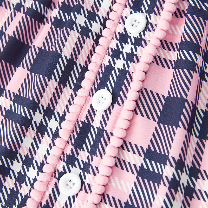 (In Stock E36-4-2)Girls Christmas Print Skirt Set