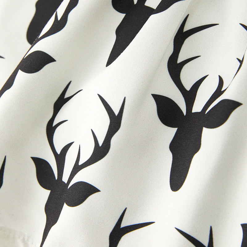 (In Stock G25-1-1)Girls Christmas Elk Suspender Dress with Socks