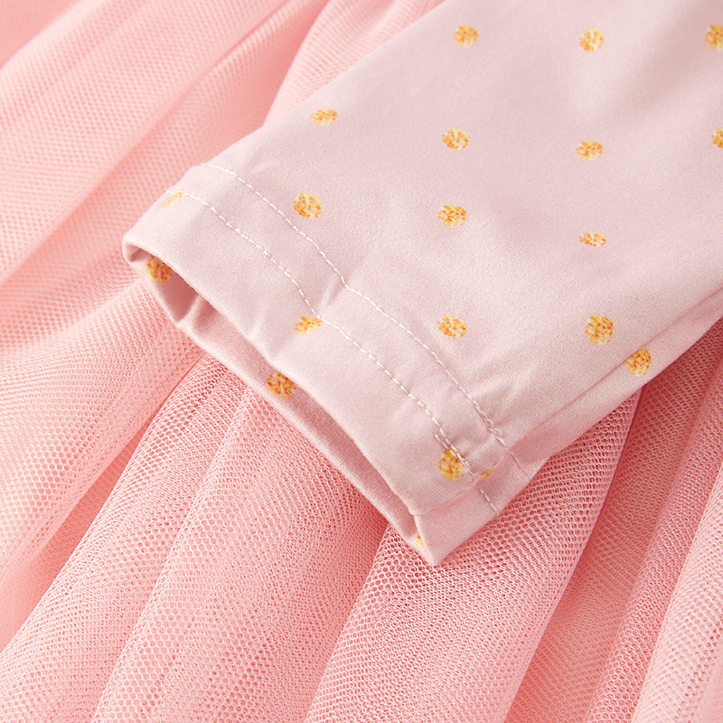 (In Stock L22-2-1)Girls Fall Kitty Print Tulle Dress