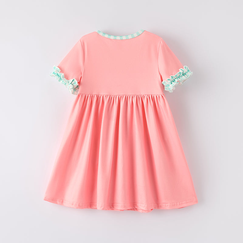 (In Stock)Girls Spring and Summer Princess Embroidery Smocked Dress