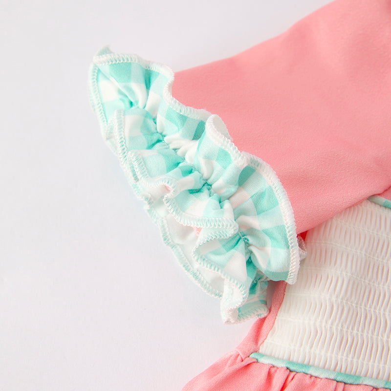 (In Stock)Girls Spring and Summer Princess Embroidery Smocked Dress