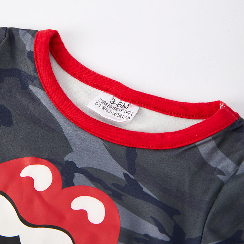 (In Stock G22-2-1)Baby Girls Fall Football Print Romper