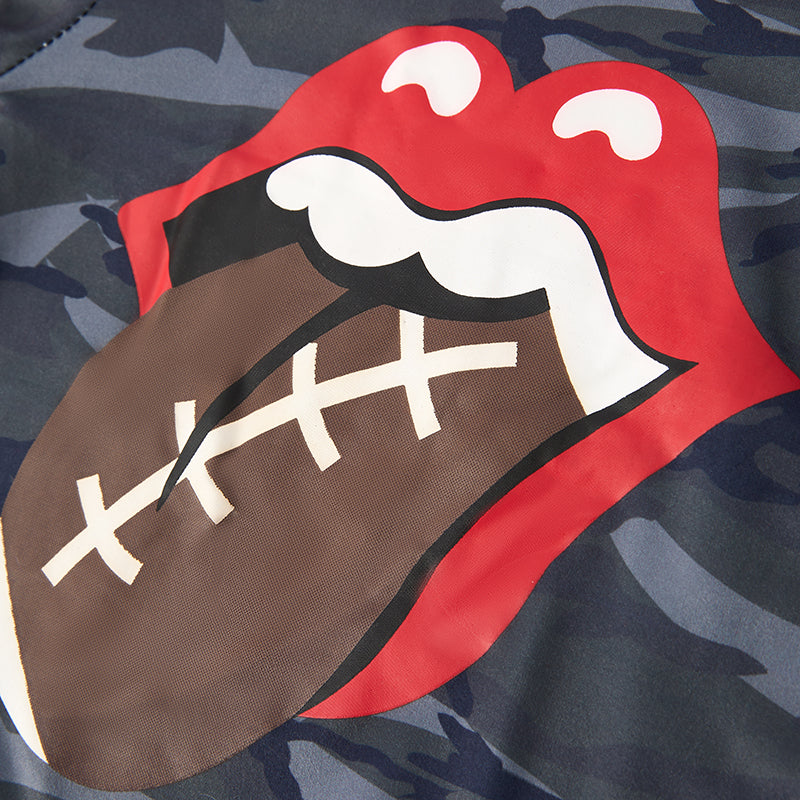 (In Stock G22-2-1)Baby Girls Fall Football Print Romper