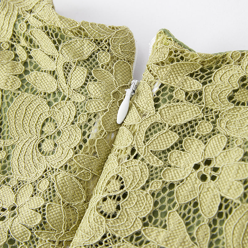 (In Stock)Girls Fall Floral Lace Dress