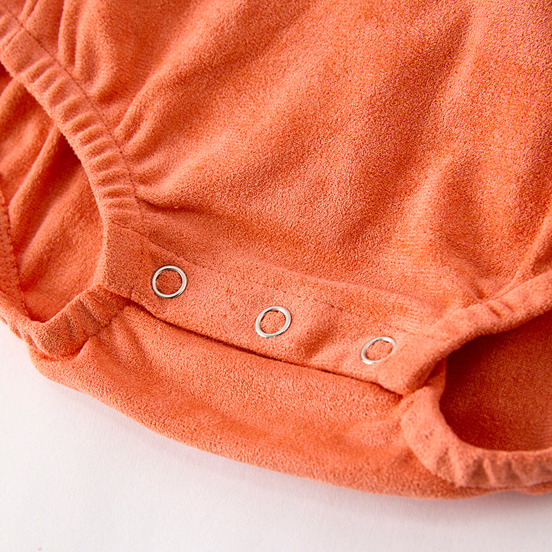 (In Stock)One Pack(12 Pieces total) Sale Toddler Girls Spring and Summer Coral,Brown&Mint Romper