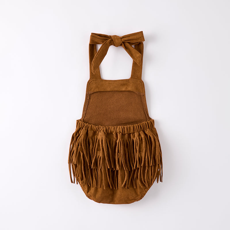 (In Stock)One Pack(12 Pieces total) Sale Toddler Girls Spring and Summer Coral,Brown&Mint Romper
