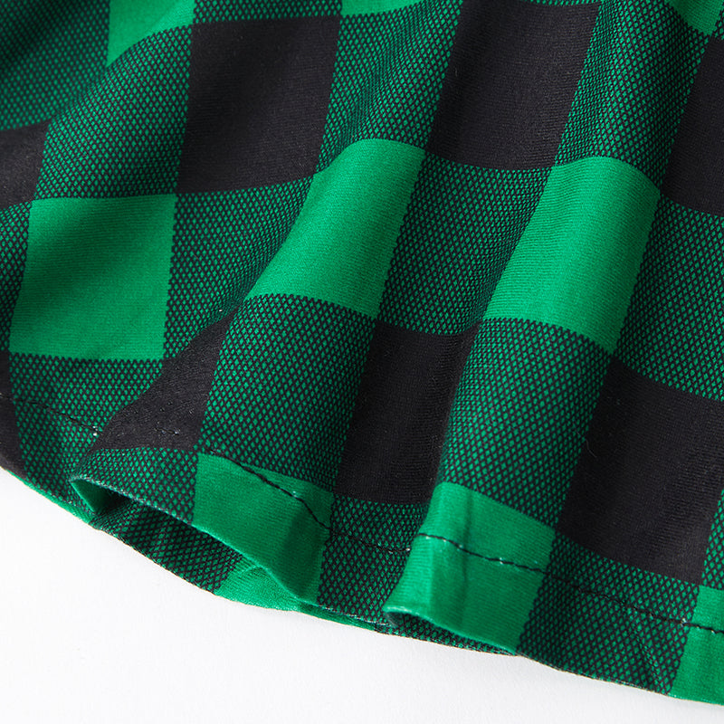 (In Stock L13-1-1)Girls Christmas Print Denim Set