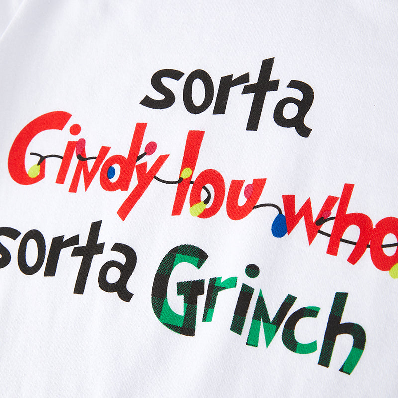 (In Stock L13-1-1)Girls Christmas Print Denim Set