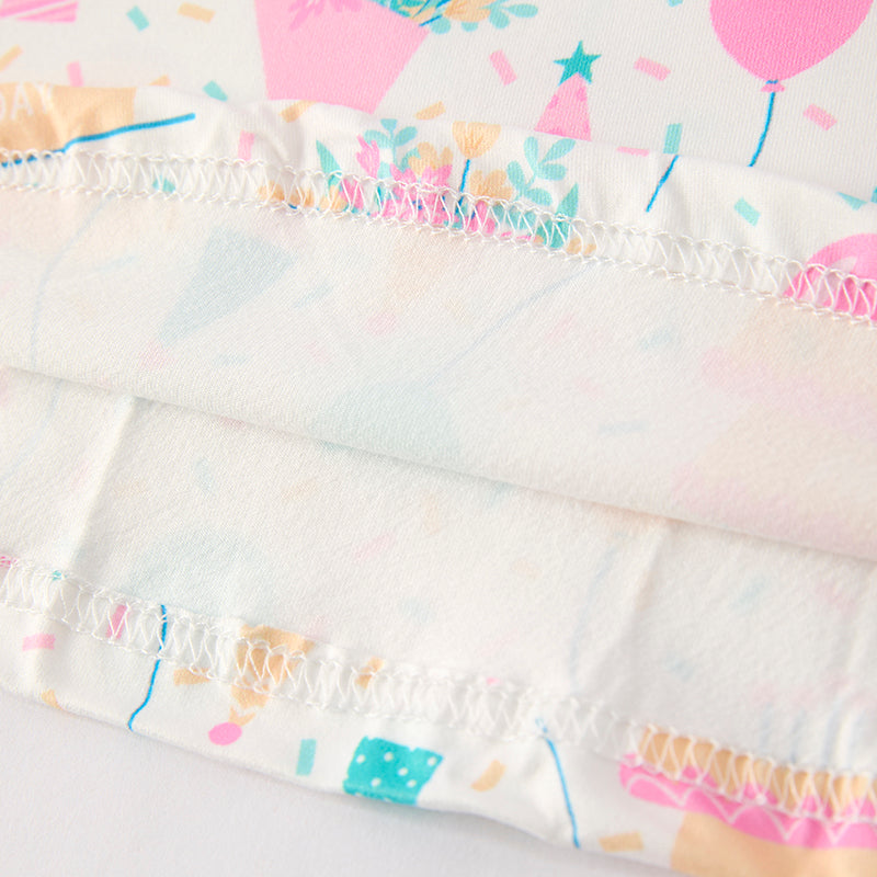 (In Stock)One Pack(5 Pieces total) Sale Girls Spring and Summer Birthday Print Dress