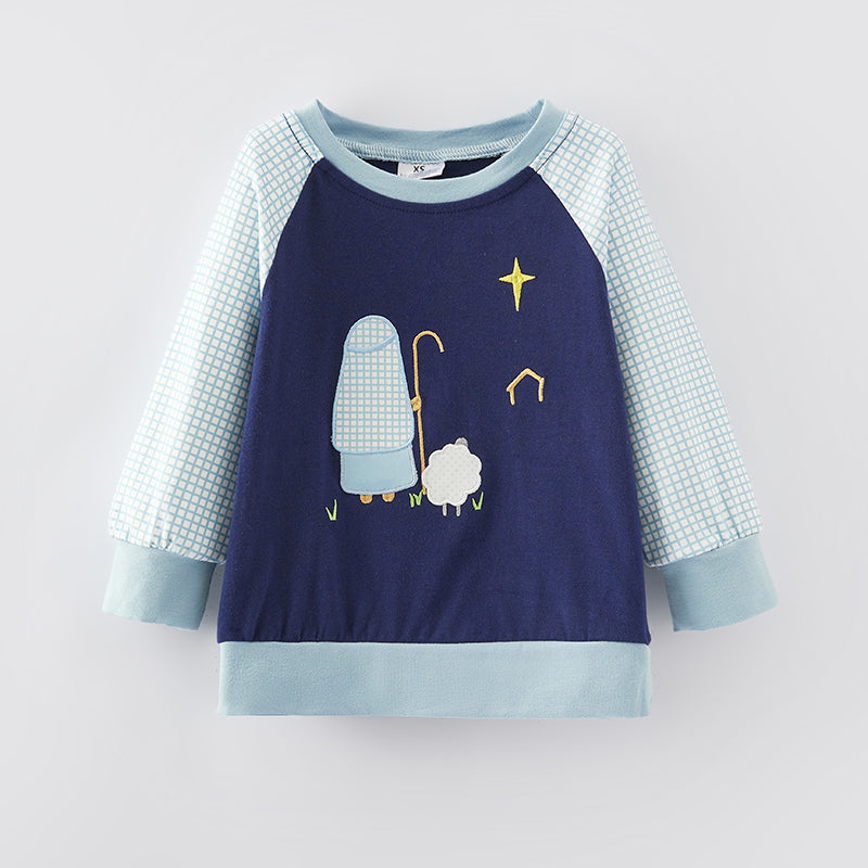 (In Stock)Kids Unisex Christmas Applique Top