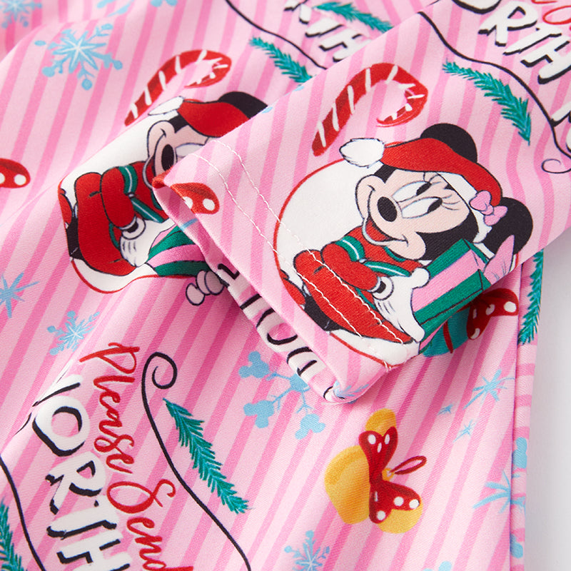 (In Stock G8-3-2)Girls Christmas Print Milk Silk Dress