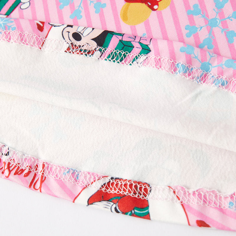 (In Stock G8-3-2)Girls Christmas Print Milk Silk Dress