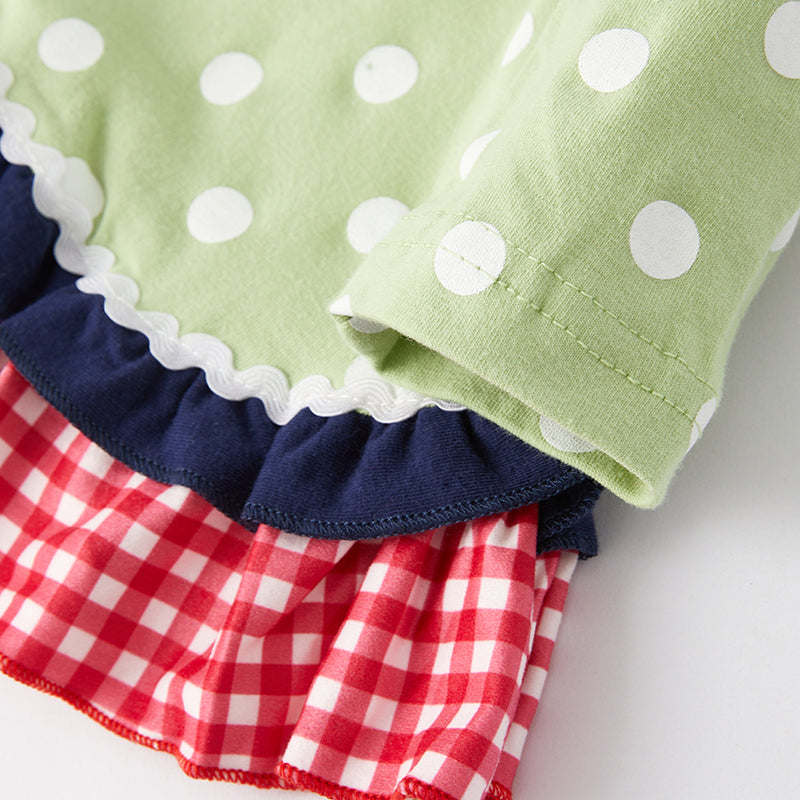 (In Stock G9-1-3)Girls Christmas Applique Outfit Set