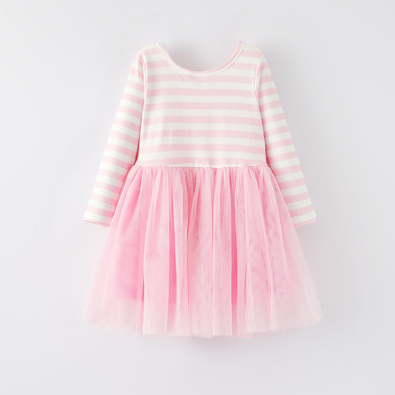 (In Stock)Girls Valentine's Day Print Tulle Dress