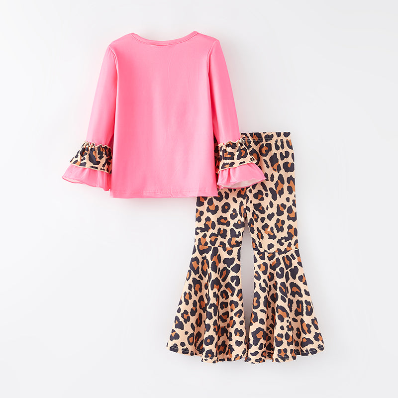 (In Stock G22-5-1)Girls Valentine's Day Print Outfit Set