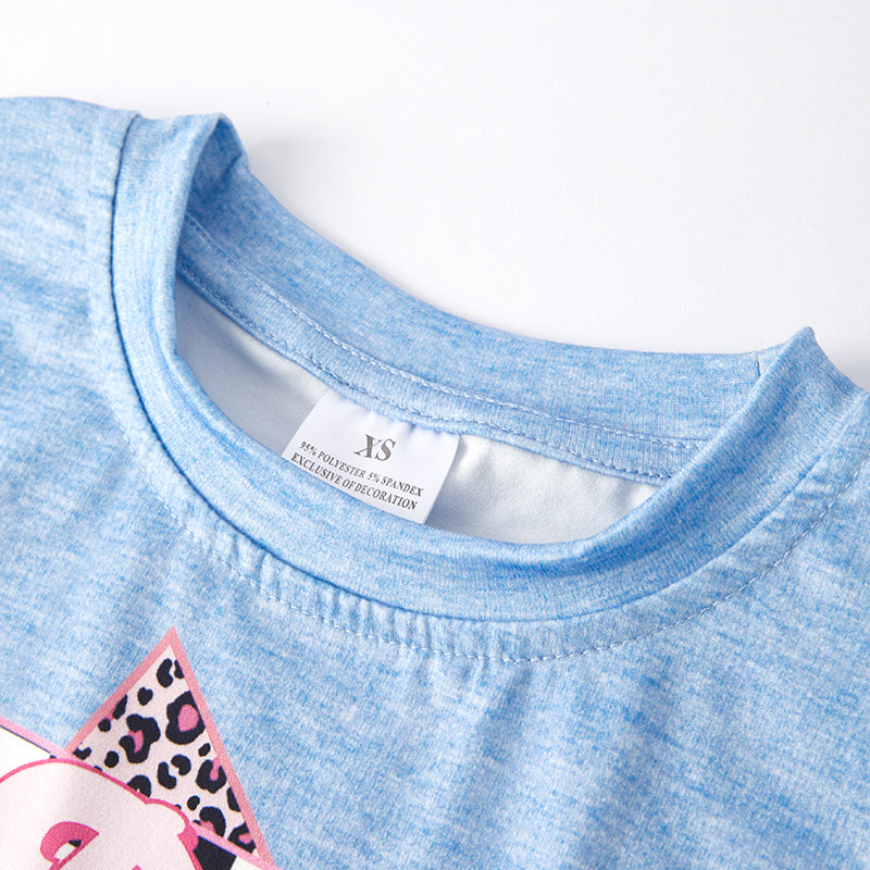 (In Stock L33-5-3)Girls Valentine's Day Be Mine Print Top