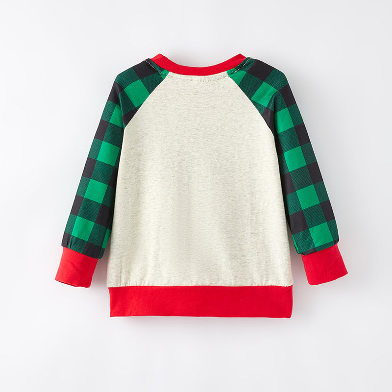 (In Stock G7-2-2)Boys Christmas Santa Applique Top