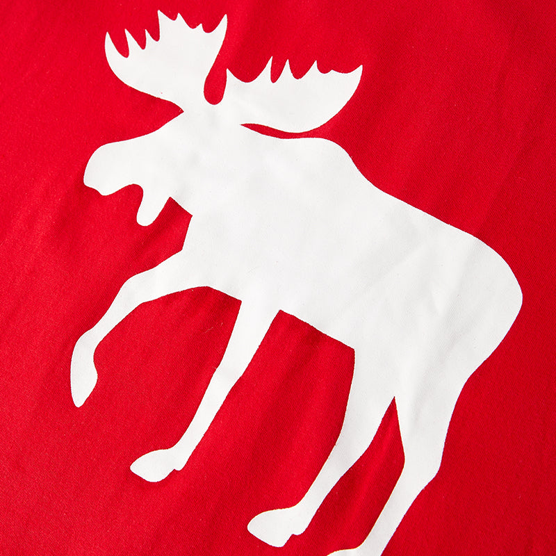 (In Stock G8-5-1)Daddy Christmas Elk Print Pajamas