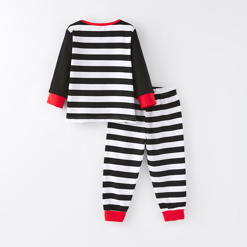 (In Stock G8-1-1)Boys Christmas Santa Applique Outfit Set