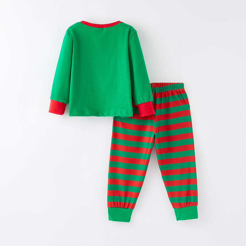 (In Stock G8-2-2)Boys Christmas Santa Applique Outfit Set