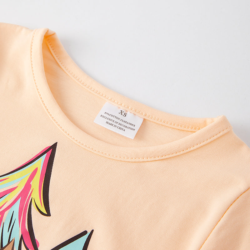 (In Stock G7-2-2)Girls Christmas Print Cotton Top