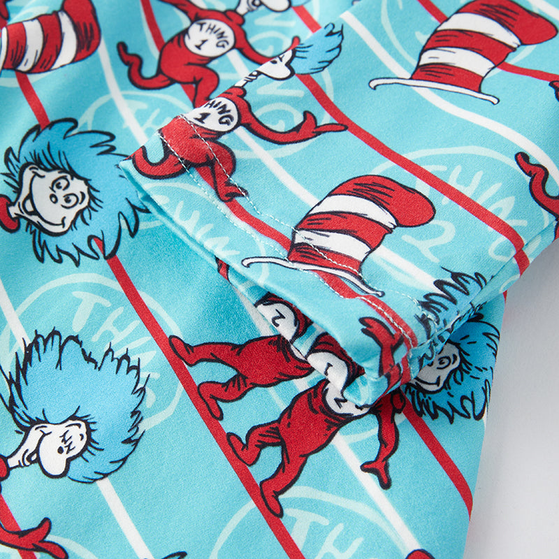 (In Stock L32-2-1)Girls Fall DR SEUSS Print Dress