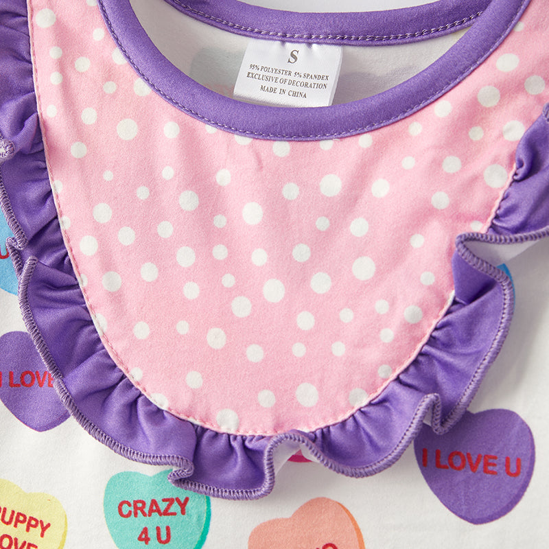 (In Stock L19-2-1)Girls Valentine's Day Print Dress