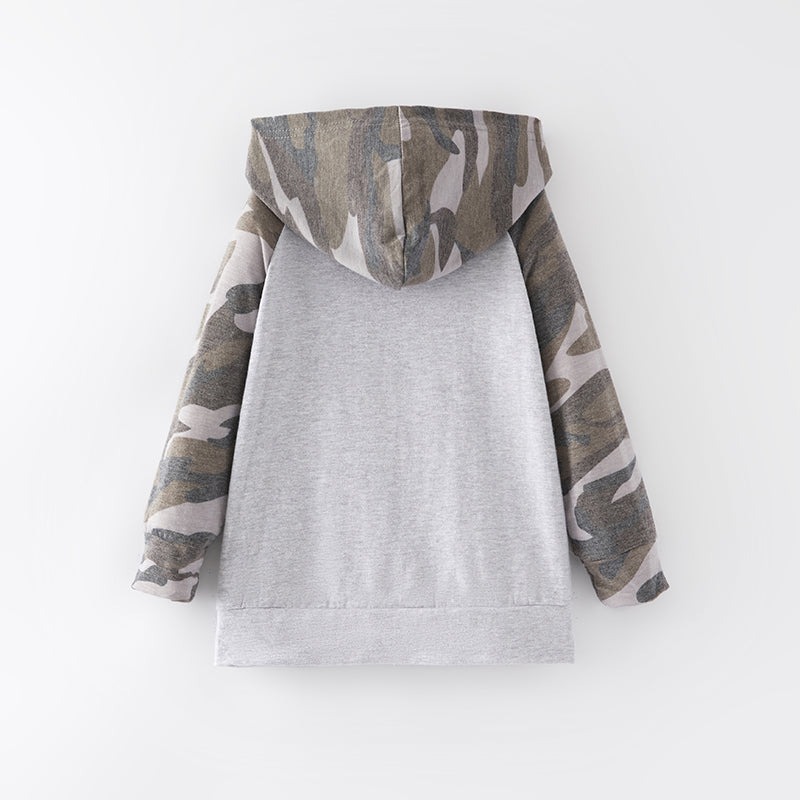 (In Stock Q7-3-1)Girls Fall Kid Life Print Hoodie