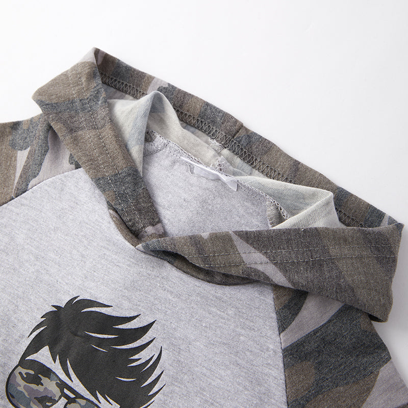 (In Stock Q7-2-2)Boys Fall Kid Life Print Hoodie