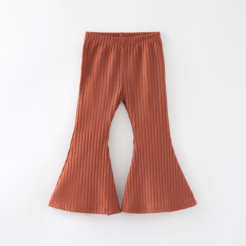 (In Stock G29-5-1)Girls Spring Khaki Rib Fabric Pants