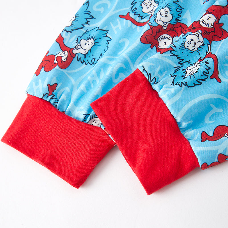 (In Stock L32-2-1)Girls Spring DR SEUSS Print Pajamas