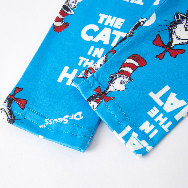 (In Stock L32-3-1)Girls Spring DR SEUSS Print Outfit Set