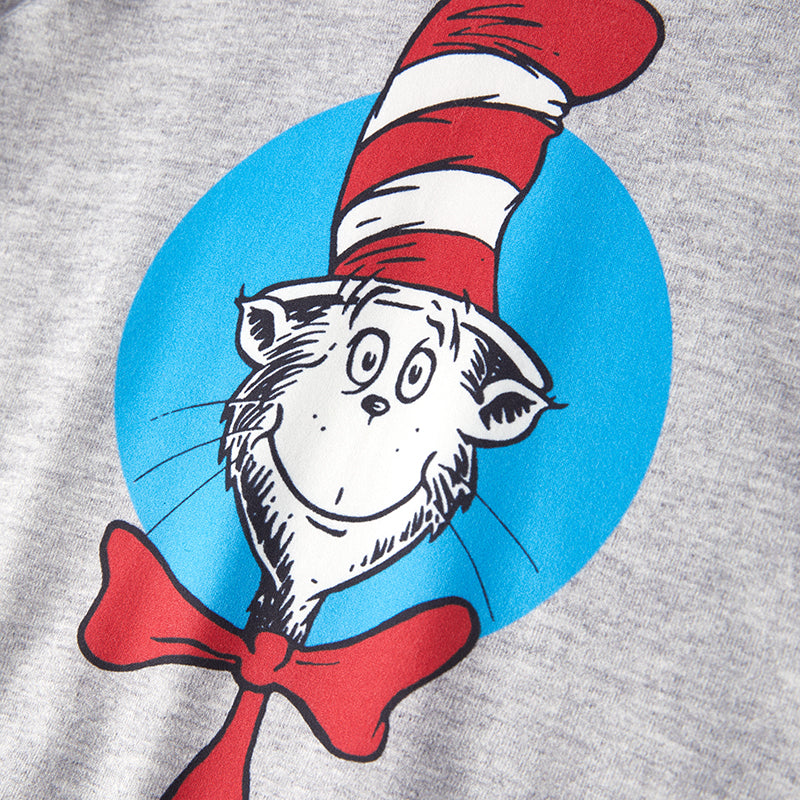(In Stock L32-3-1)Girls Spring DR SEUSS Print Outfit Set