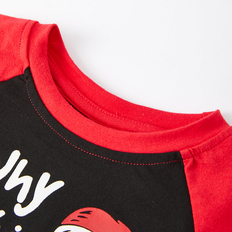 (In Stock L32-2-1)Boys Spring DR SEUSS Print Cotton Top