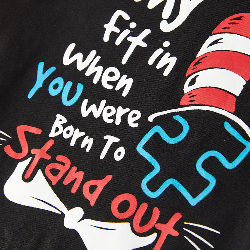 (In Stock L32-2-1)Boys Spring DR SEUSS Print Cotton Top