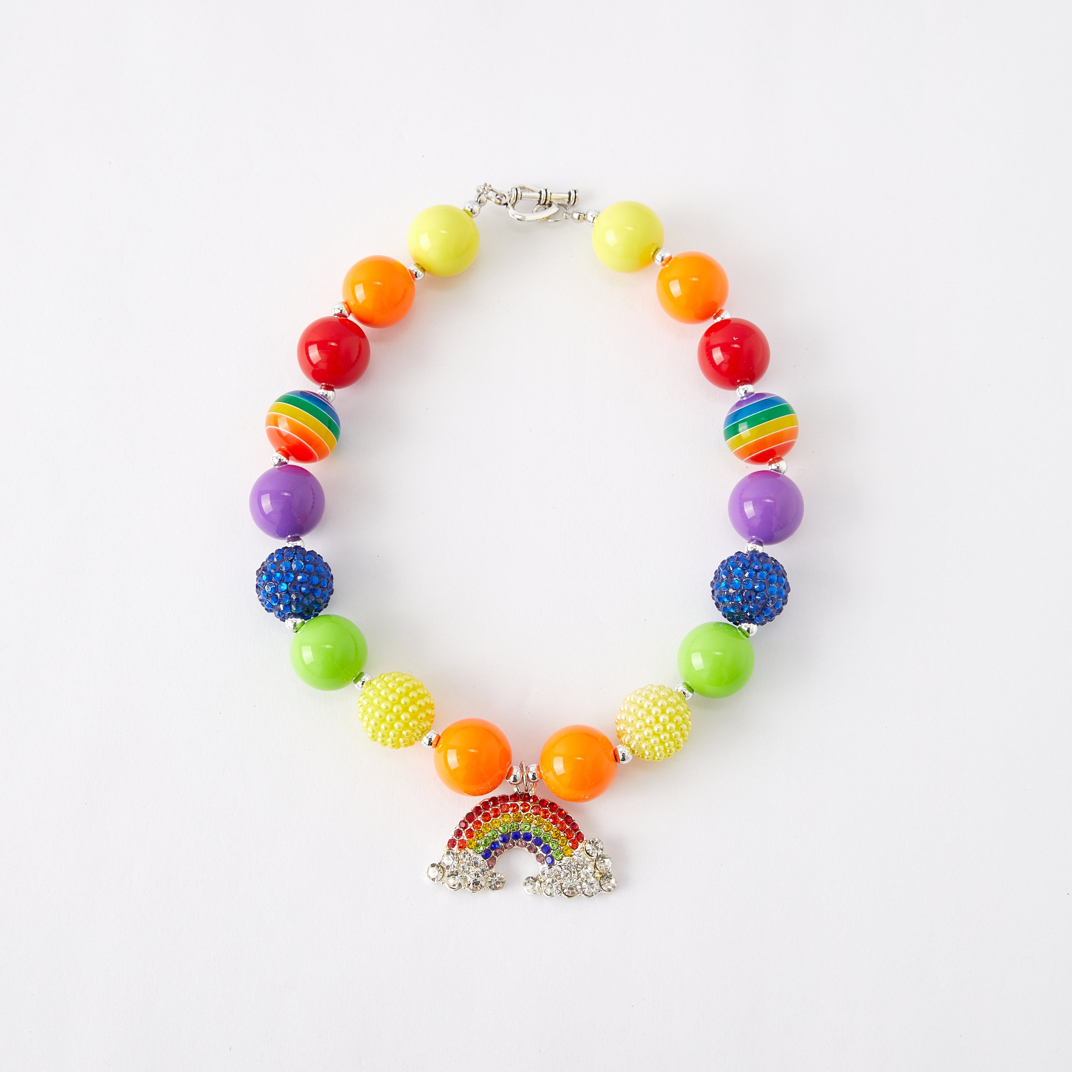 (In Stock G11)Girls Rhinestone Beaded Necklace