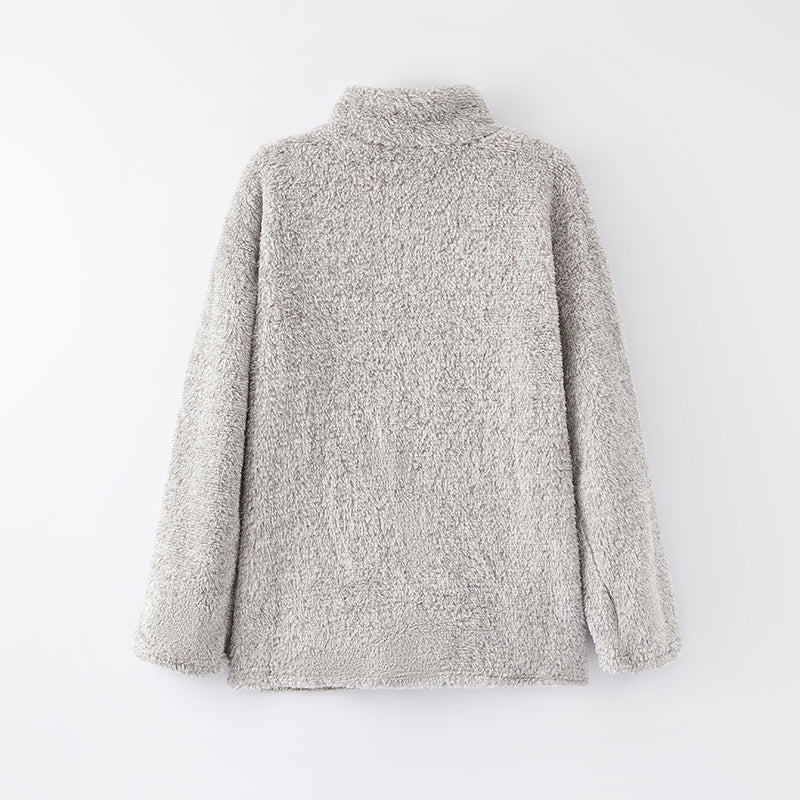 (In Stock L15-1-3)Adults Fall and Winter Grey Plush Coat
