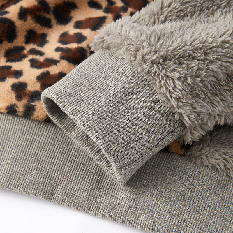 (In Stock L15-2-3)Adults Fall and Winter Grey Plush Hoodie