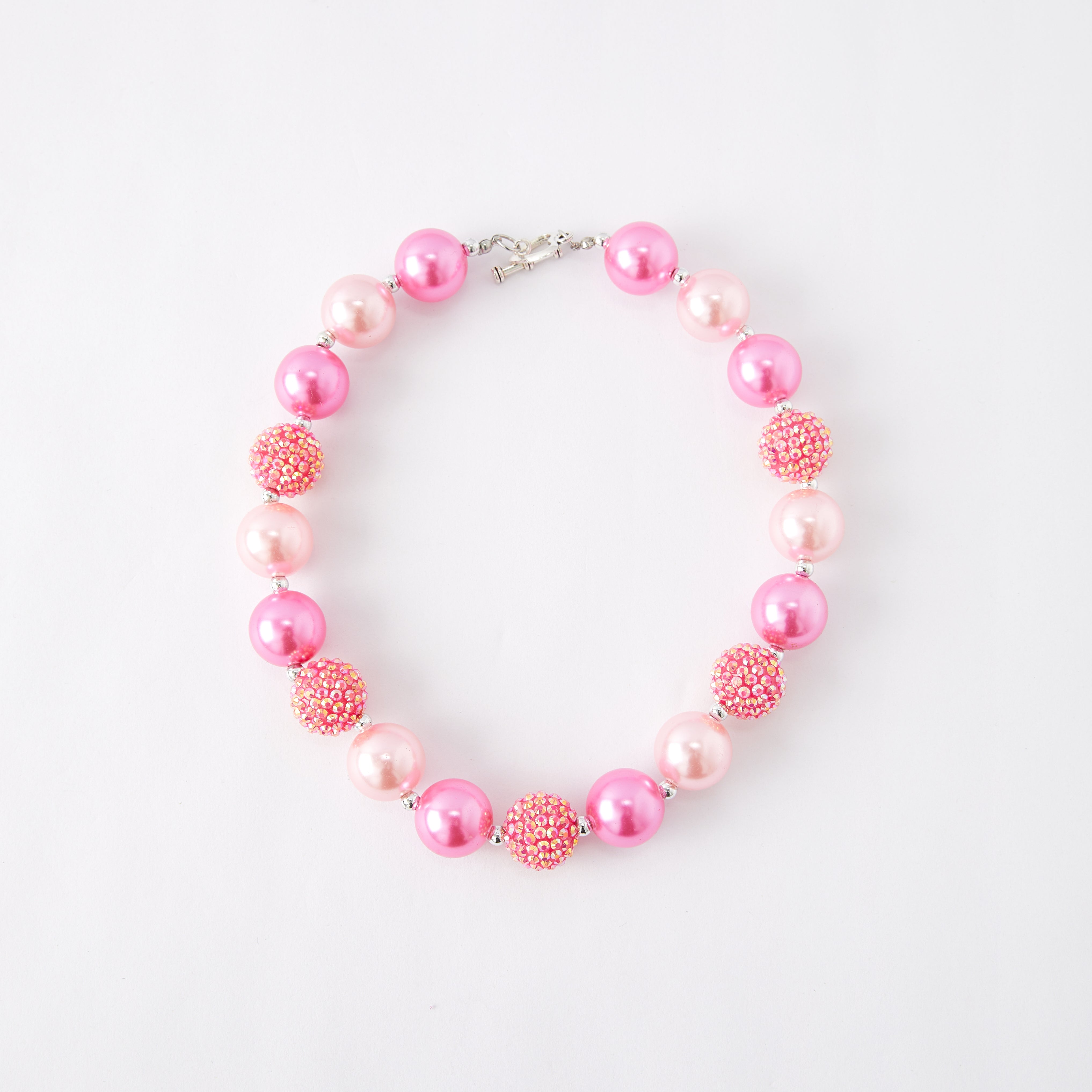 (In Stock G11)Girls Rhinestone Beaded Necklace