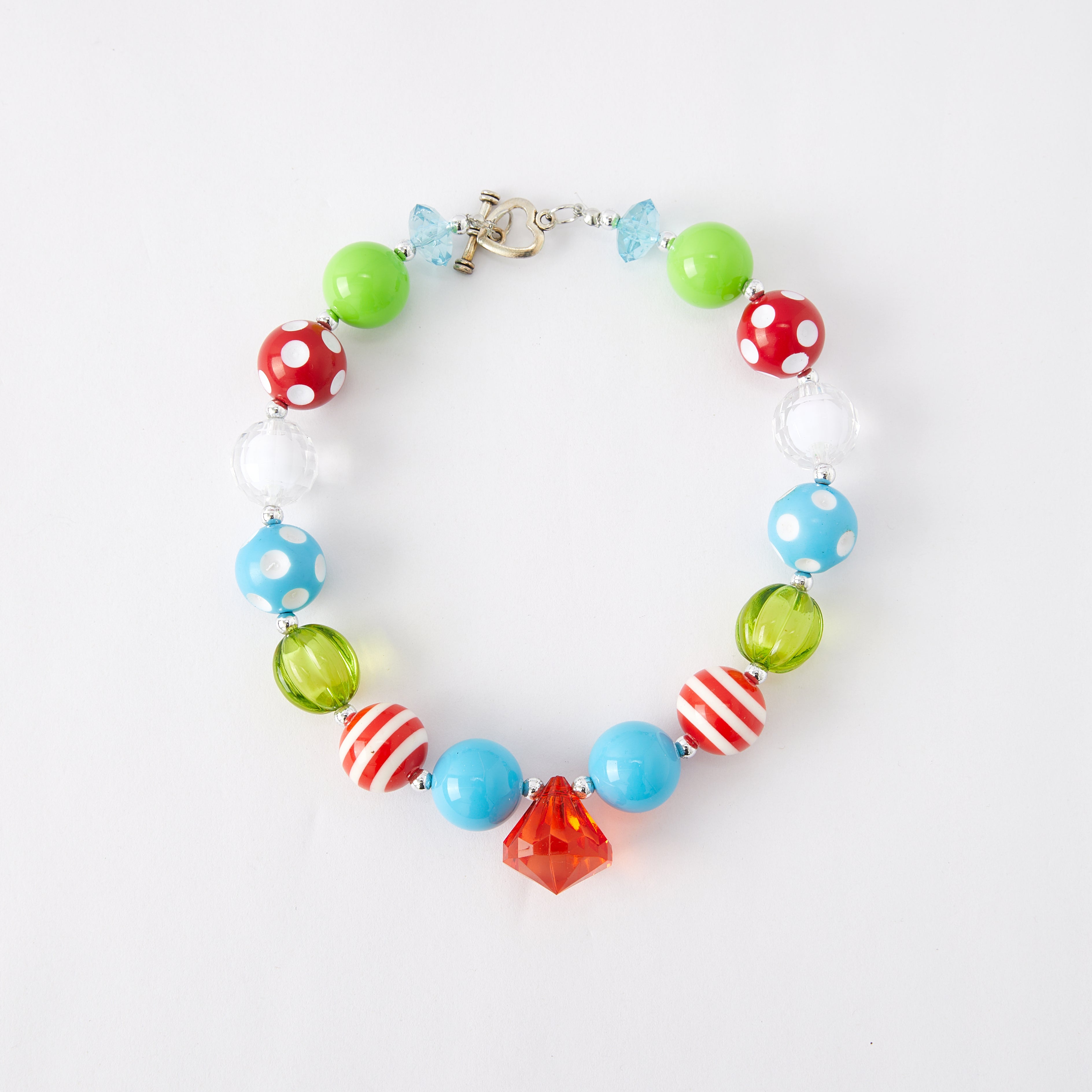 (In Stock G11)Girls Rhinestone Beaded Necklace