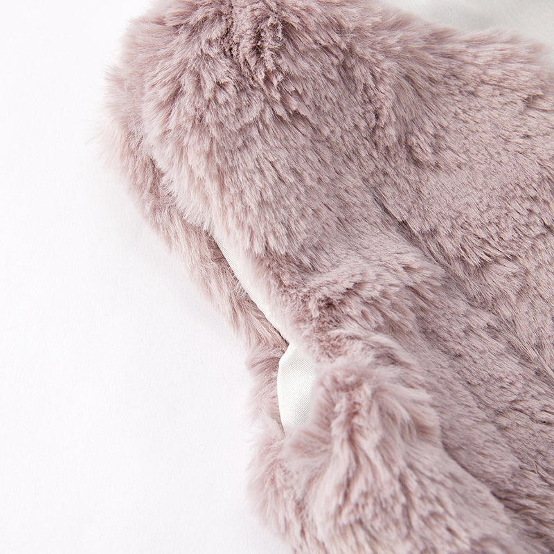 (In Stock G5-3-1)Girls Fall Smoky Pink Faux Fur Vest