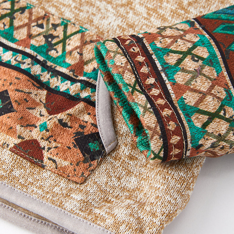 (In Stock L17-1-1)Girls Fall Ethnic Style Print Hoodie