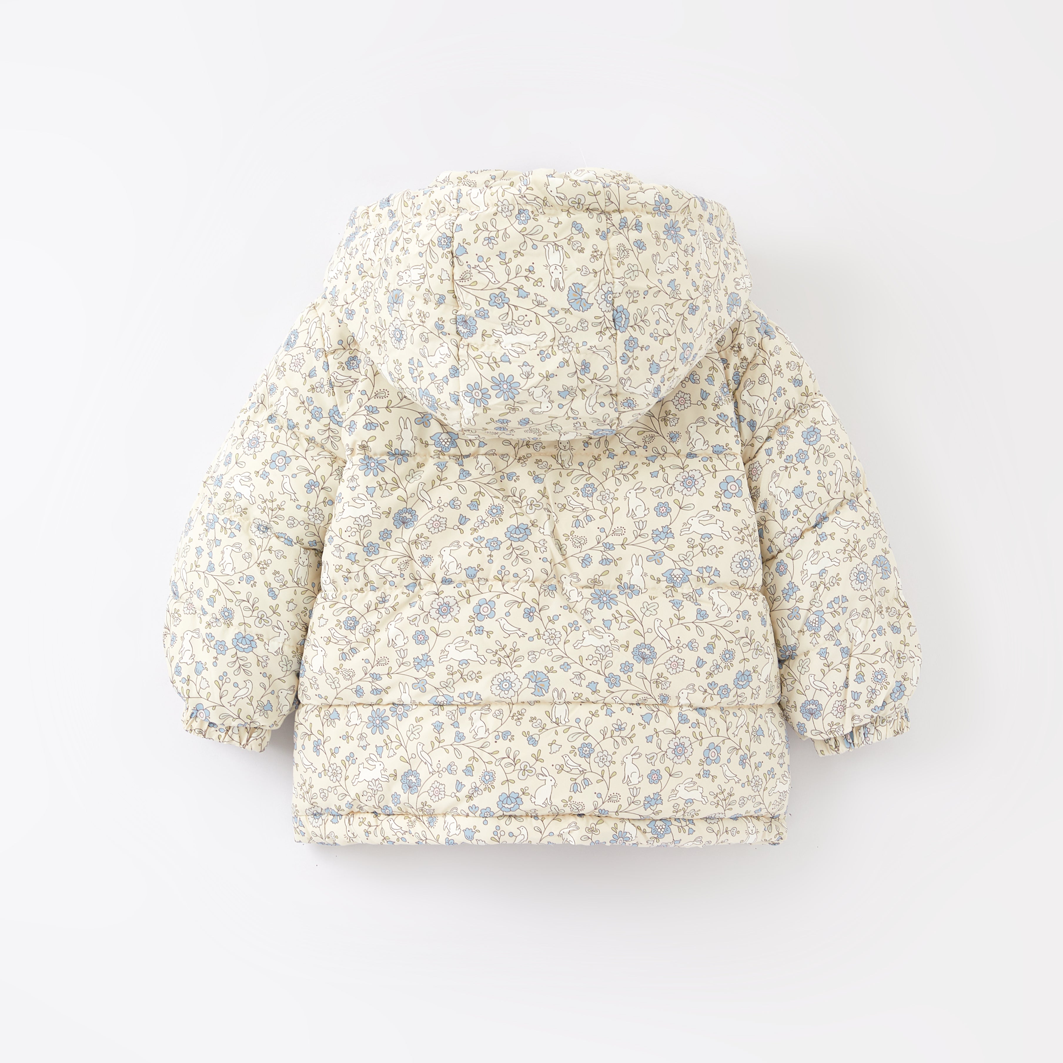 (Pre Order)Adorable Floral Winter Coats with Oversized Bows for Little Girls