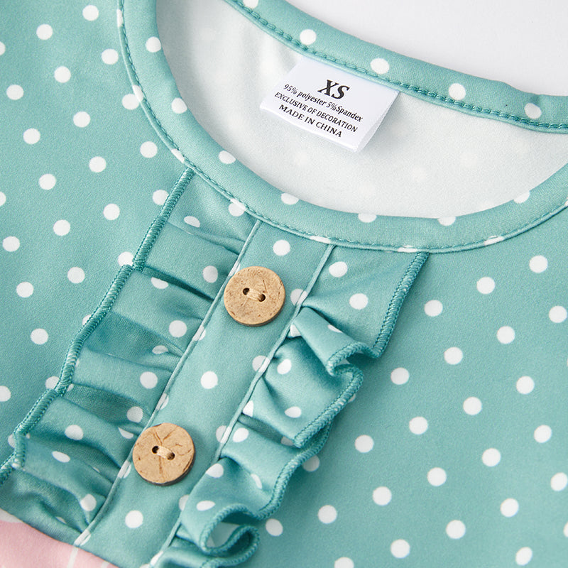 (In Stock E29-2-2)Girls Spring Floral Print Outfit Set