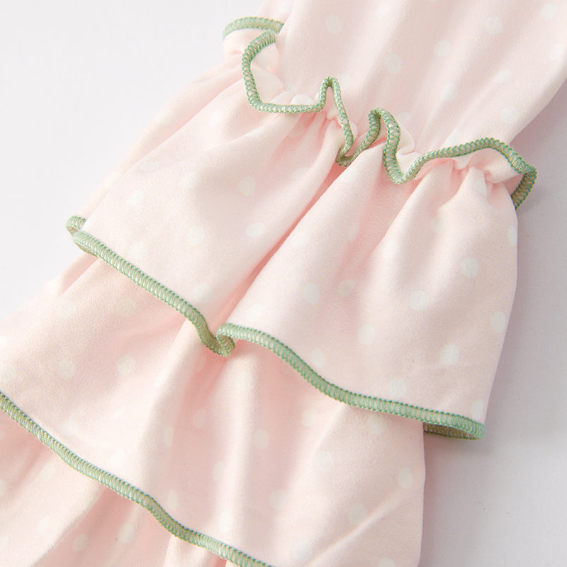 (In Stock E29-5-1)Girls Spring Pink Floral Print Outfit Set