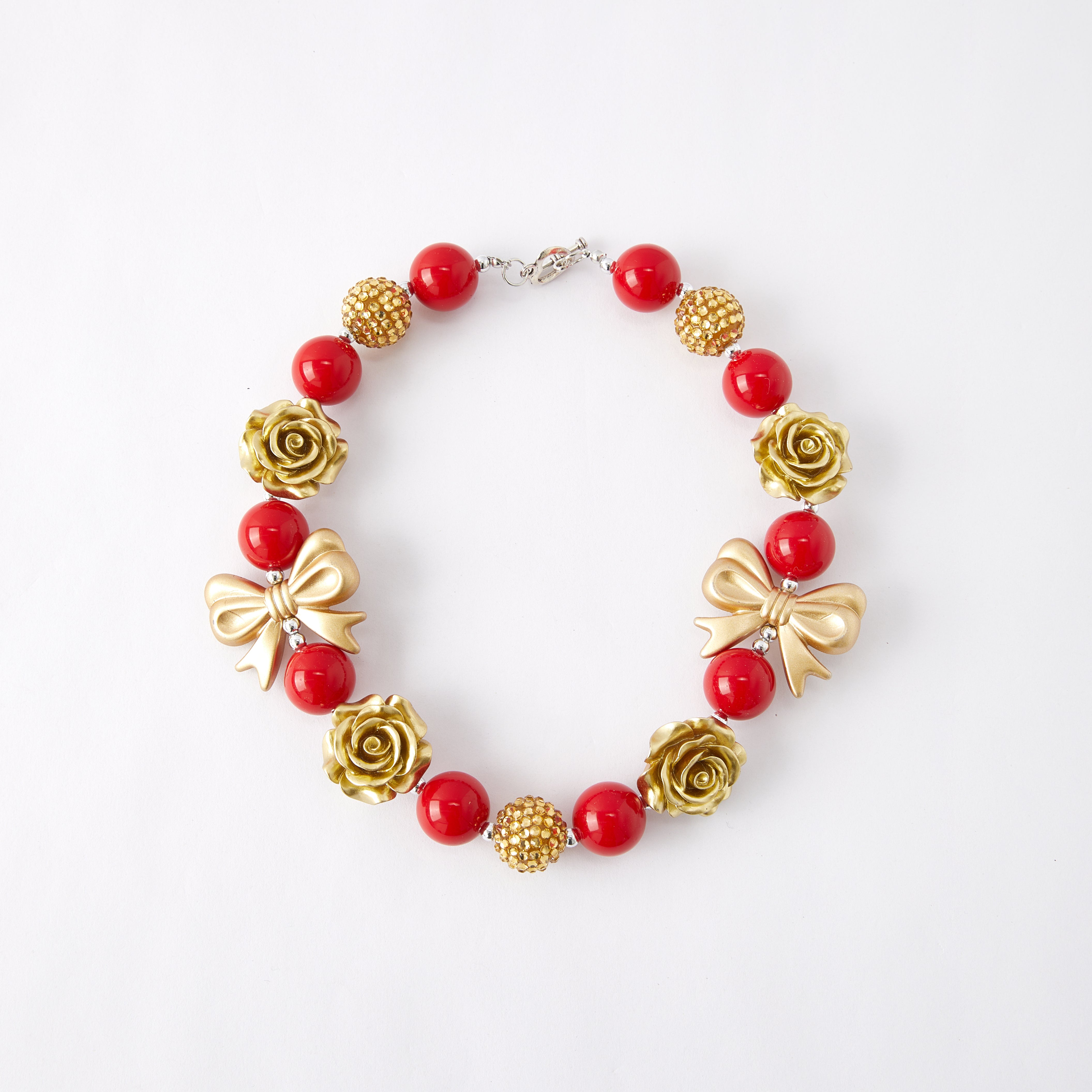 (In Stock G11)Girls Rhinestone Beaded Necklace