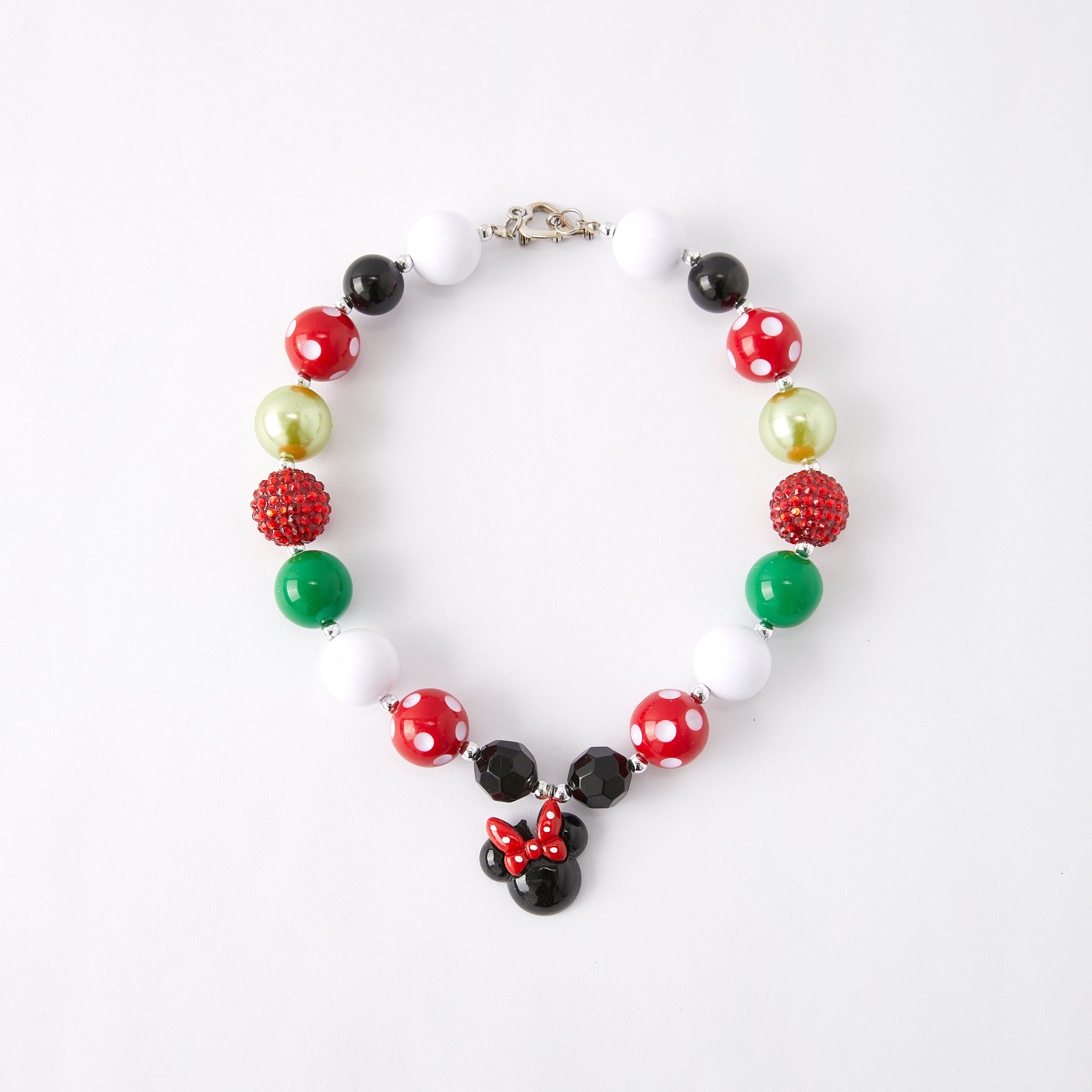 (In Stock G11)Girls Rhinestone Beaded Necklace